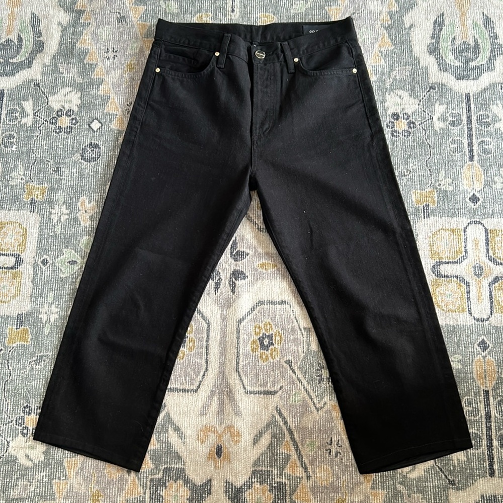 Goldsign high rise button fly crop jeans